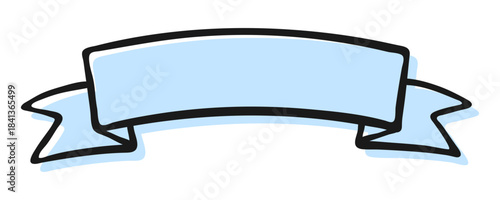 Hand-Drawn Ribbon Banner Illustration