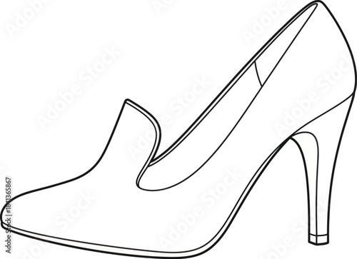 High Heel Shoe Fashion Vector Illustration