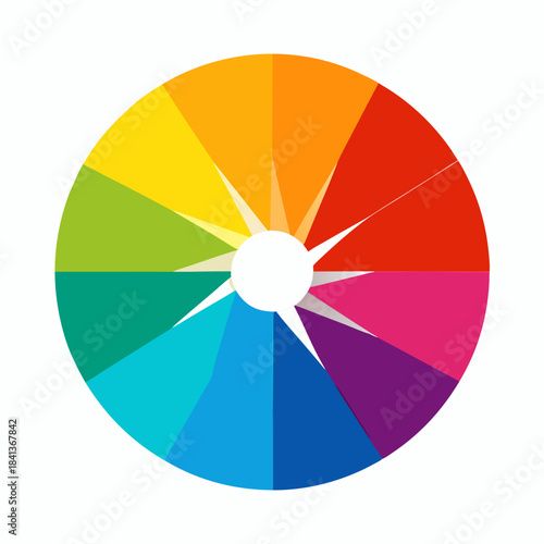 vector illustration of color wheel