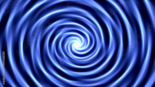 Abstract rendering depicts a glowing spiral of blue and white light, emanating from the center