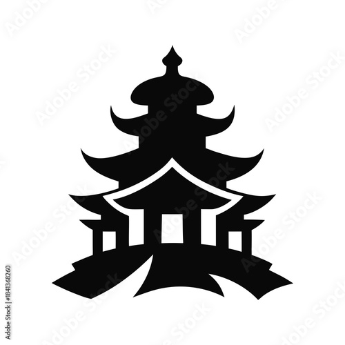 Chinese ink painting technique in vector.