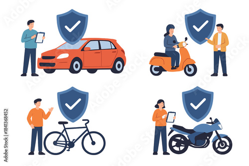 Financial security and protection concepts for personal vehicles like cars, bikes, and scooters