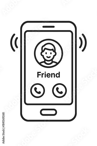 Incoming call notification screen on a mobile phone displaying a contact avatar