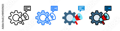 Campaign Management Icon Collection Set Different Style