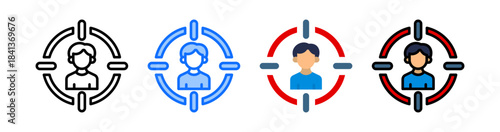 Target Audience Icon Collection Set Different Style