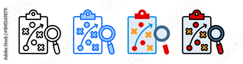 Seo Strategy Icon Collection Set Different Style