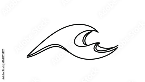 Outline of a stylized ocean wave