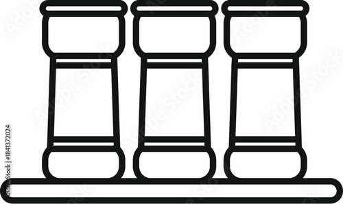 Row of thread spools representing sewing, craft, and textile industries