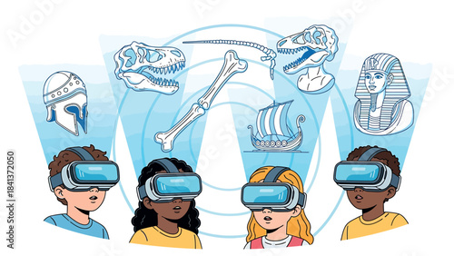 Children Explore History and Anthropology Through Virtual Reality Headsets