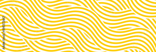 Texture of yellow instant noodles  pasta and spaghetti with geometric wavy lines.