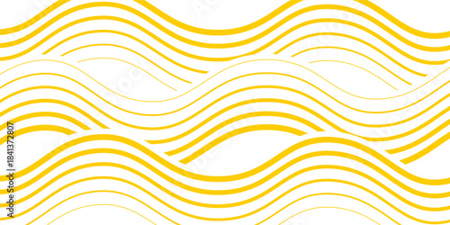 abstract simple yellow thin and bold wave line pattern can be used background.