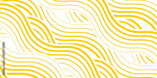 abstract simple yellow thin and bold wave line pattern can be used background.
