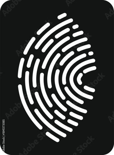 Fingerprint icon visualizing biometric authentication and personal data protection