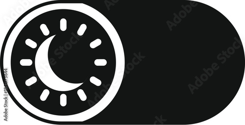 Toggle switch icon changing between dark and light interface mode