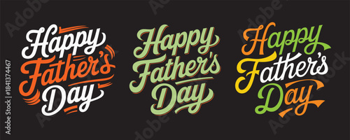 Happy fathers day wishes typography in style vector design