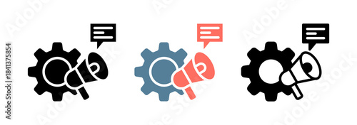 Campaign Management Icon Collection Set  Glyph & Mixed Style  