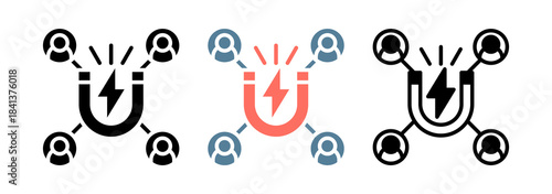 Lead Generation Icon Collection Set  Glyph & Mixed Style  