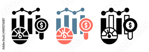 Performance Metrics Icon Collection Set  Glyph & Mixed Style  