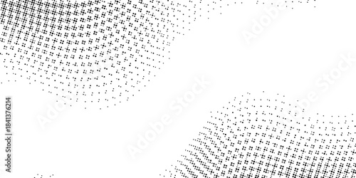 Black-white gradient halftone dots background. Pop art in vector illustration for your creative design