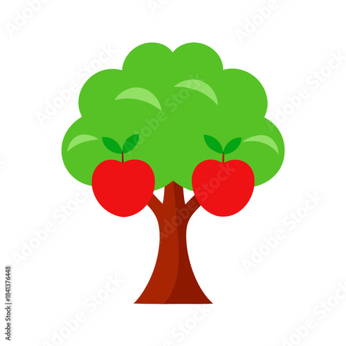 apple tree vector clip art for web and graphic design