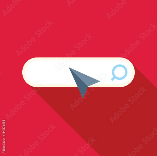 Mouse cursor hovering over a search bar, symbolizing online internet search queries