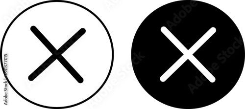 Black and white cross icons