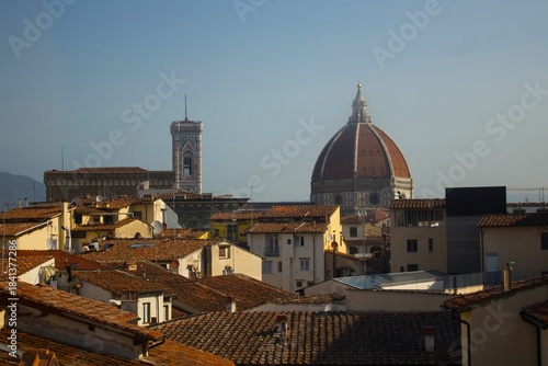 2022.07.21 Florence, Italy, Cathedral of Santa Maria del Fiore, evocative image of the dome
