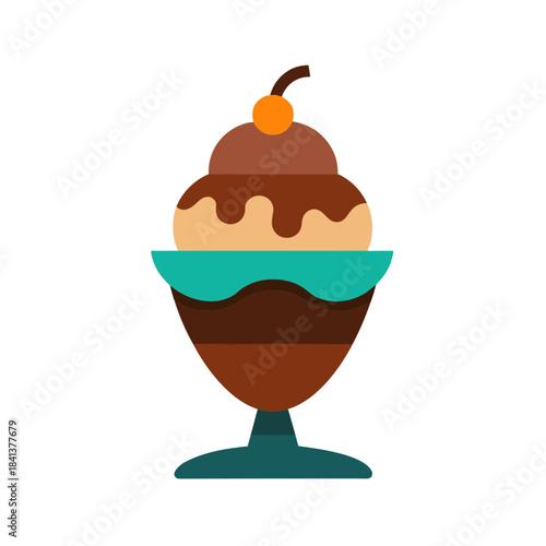 brownie sundae vector clip art for web and graphic design