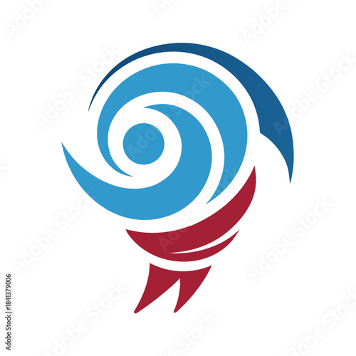 Vector Clip Art Cyclone Icon on White Background for Web and Graphic Design