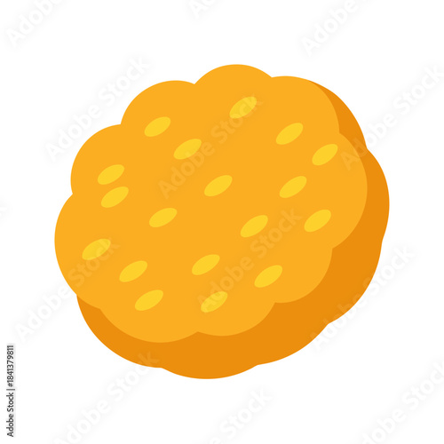 Vector Clip Art Hash Browns on White Background for Web and Graphic Design
