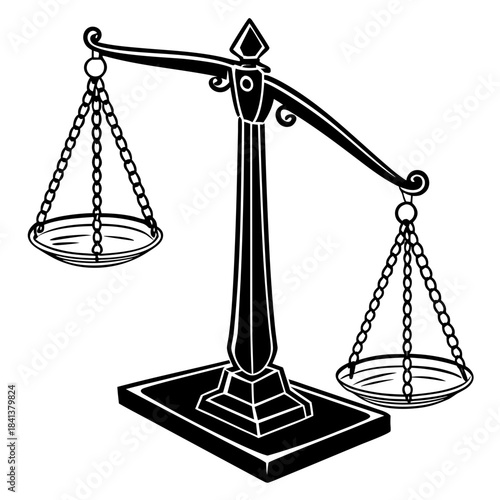 scales of justice isolated