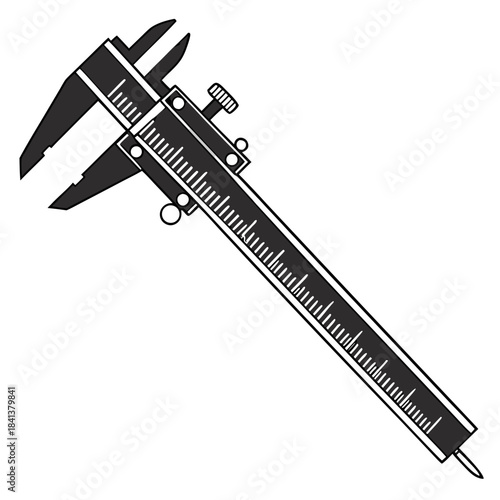 vector illustration of a caliper isolated on white