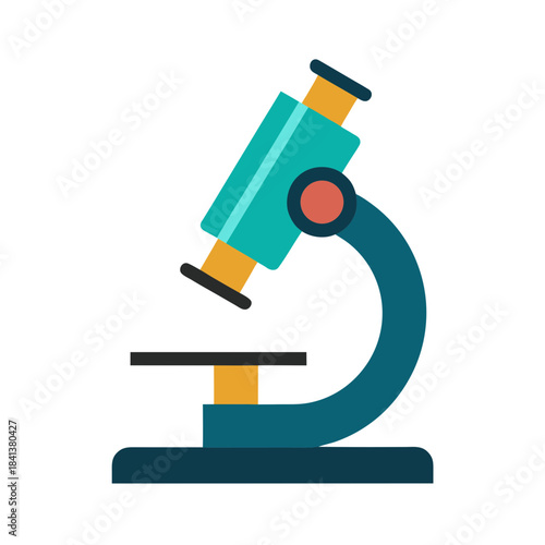 vector clip art microscope on white background for web and graphic design