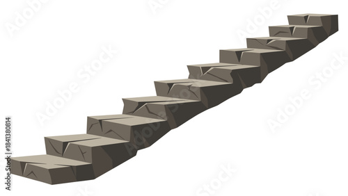 A 3d rendering of a staircase made of dollar bills leading upwards