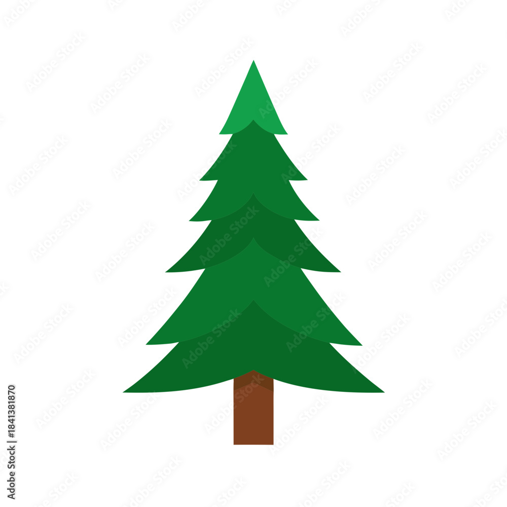 Fototapeta premium vector clip art spruce tree on white background for web and graphic design