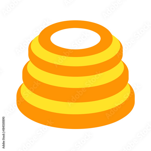 vector clip art stacking rings on white background for web and graphic design