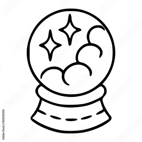 witchcraft and spiritual element outline icon