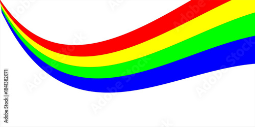 Waving rainbow flag of LGBT. Gay, Lesbian, Bisexual, Transgender and Queer pride symbol