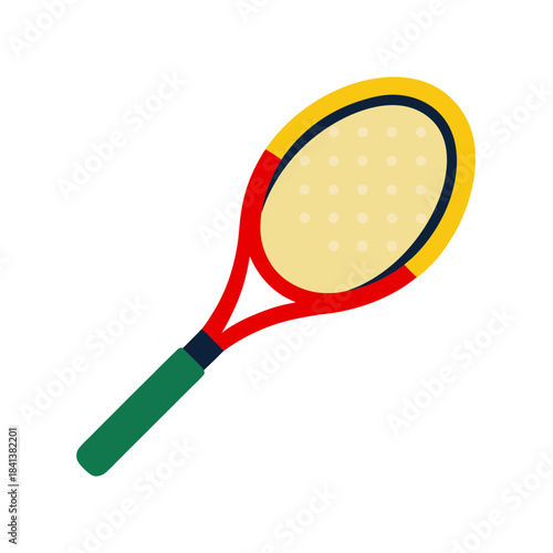 vector clip art tennis racket on white background for web and graphic design