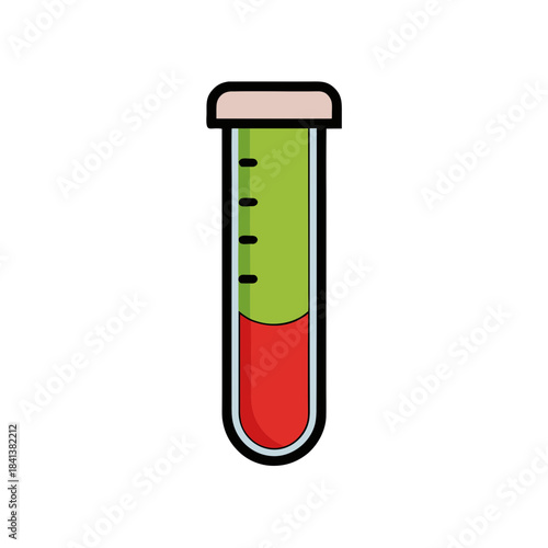 vector clip art test tube on white background for web and graphic design