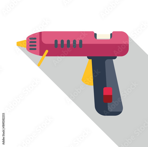 Hot glue gun working with adhesive for craft