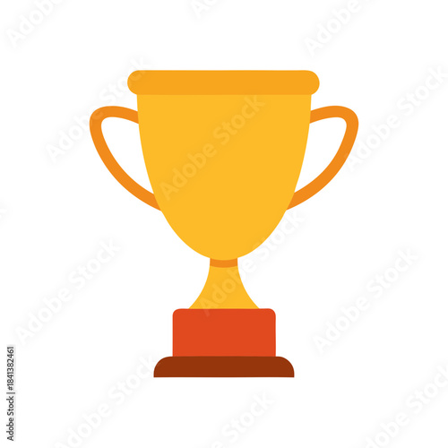 vector clip art trophy cup on white background for web and graphic design