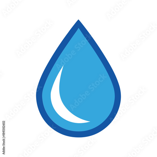 vector clip art water droplet on white background for web and graphic design