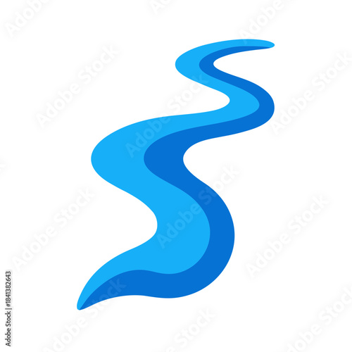 vector clip art water stream on white background for web and graphic design