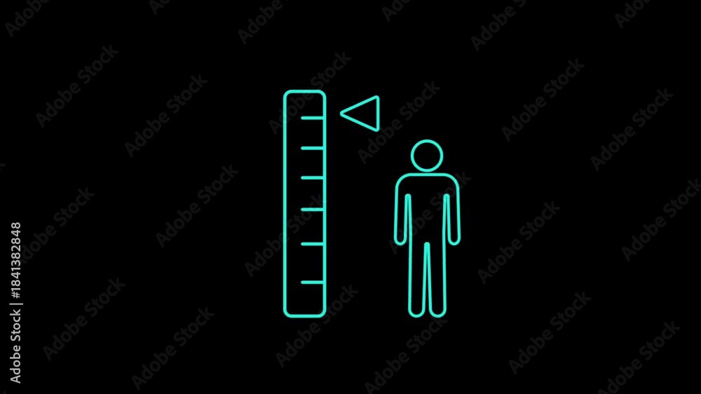 Height Measurement Human Body Scale Metric Animation. Height ...