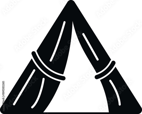 Tent shelter icon representing outdoor activity, travel, and adventure