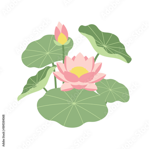 Elegant simplicity of a stylized lotus flower illustration symbolizing serenity and natural beauty