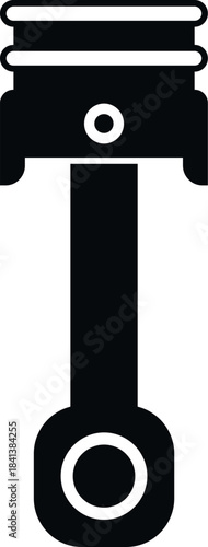 Engine piston icon representing automotive technology and mechanical power