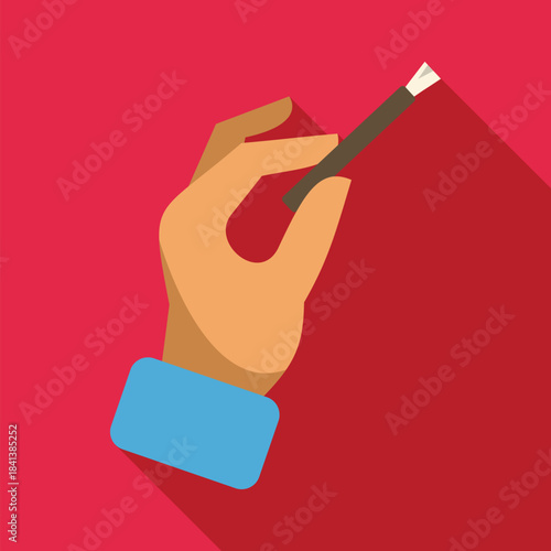 Hand holding a cigarette, illustrating the concept of smoking and addiction