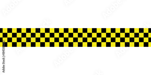 Black and yellow chess pattern. Checkerboard seamless vector illustration. Abstract checkered checkerboard for game. Grid geometric rectangle shape. Race flag. Retro mosaic floor.